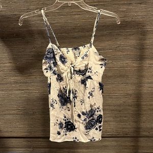 American eagle spaghetti strap top blue flower print